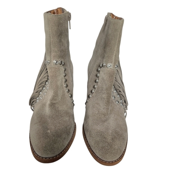 Free People Jeffrey Campbell Meadow Fields Suede Fringe Studs Ankle Bootie - Picture 3 of 16